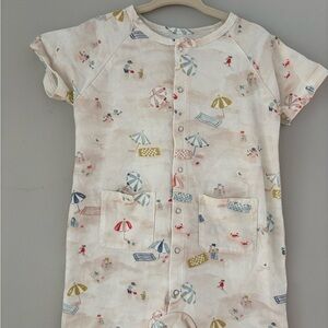 NWOT Pehr Beach Print Pocket Romper